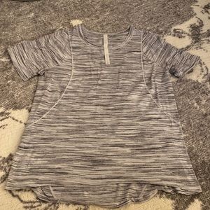 Used Lululemon grey and white top